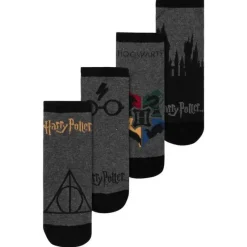 Hombre Lizenz Multipacks|Héroes De La Infancia^Harry Potter "Hogwarts Mix" Hombre Calcetines cortos 4 pares 013332