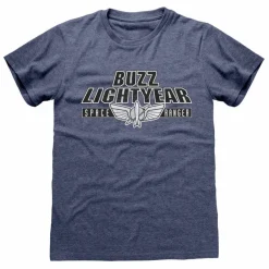 Lizenz Héroes De La Infancia^Historia del juguete Buzz Lightyear Badge Hombre Camiseta TOY04074TSC