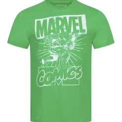 Hombre Lizenz Héroes De La Infancia|Camisetas^HULK Lift MARVEL Hombre Camiseta FBMTS307GRN