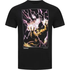 Hombre Lizenz Héroes De La Infancia|Camisetas^Hulk Marvel Strongest of all Hombre Camiseta MAMTS036BLK