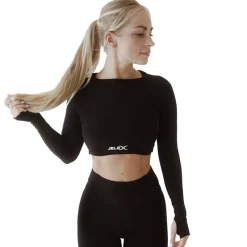 JELEX Ropa De Fitness^"Amelia" Mujer Top de fitness de manga larga negro