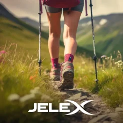 JELEX Deportes De Invierno|Outdoor^Bastones de senderismo con asas de corcho gris