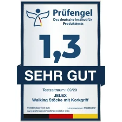 JELEX Deportes De Invierno|Outdoor^Bastones de senderismo con asas de corcho rojo