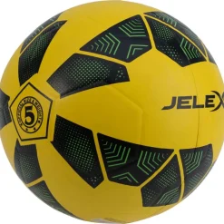 JELEX Balones De Fútbol^Bolzplatzheld Balón de fútbol de goma negro-amarillo