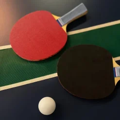 JELEX Game & Fun^Palanga Set de 2 palas de tenis de mesa con red y 3 pelotas