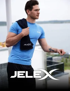 JELEX Running|Deportes De Fuerza^Sportinator Hombre Conjunto de fitness 3 piezas azul-negro