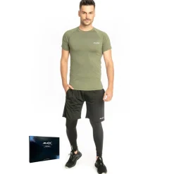 JELEX Running|Deportes De Fuerza^Sportinator Hombre Conjunto de fitness 3 piezas ejército verde-negro