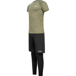 JELEX Running|Deportes De Fuerza^Sportinator Hombre Conjunto de fitness 3 piezas ejército verde-negro