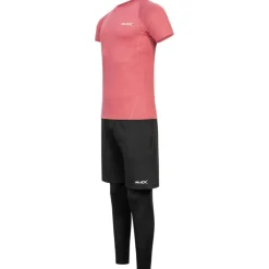 JELEX Running|Deportes De Fuerza^Sportinator Hombre Conjunto de fitness 3 piezas burdeos-negro