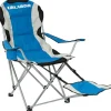 KIRKJUBØUR Outdoor|Camping^® "Asgard" acolchado Silla de camping con pie azul
