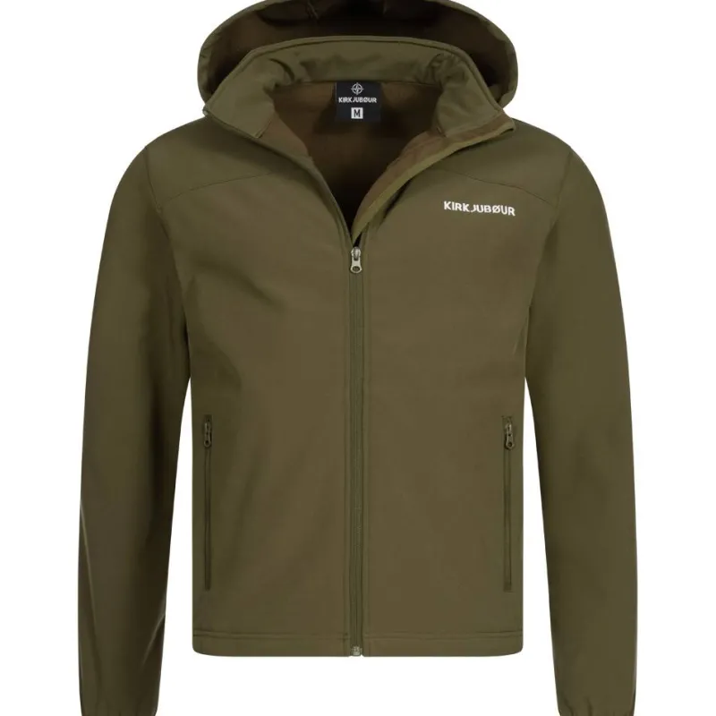 Hombre KIRKJUBØUR Outdoor|Deportes De Invierno^® "Hestur" Hombre Chaqueta SOFTSHELL 10.000 mm columna de agua marrón caqui