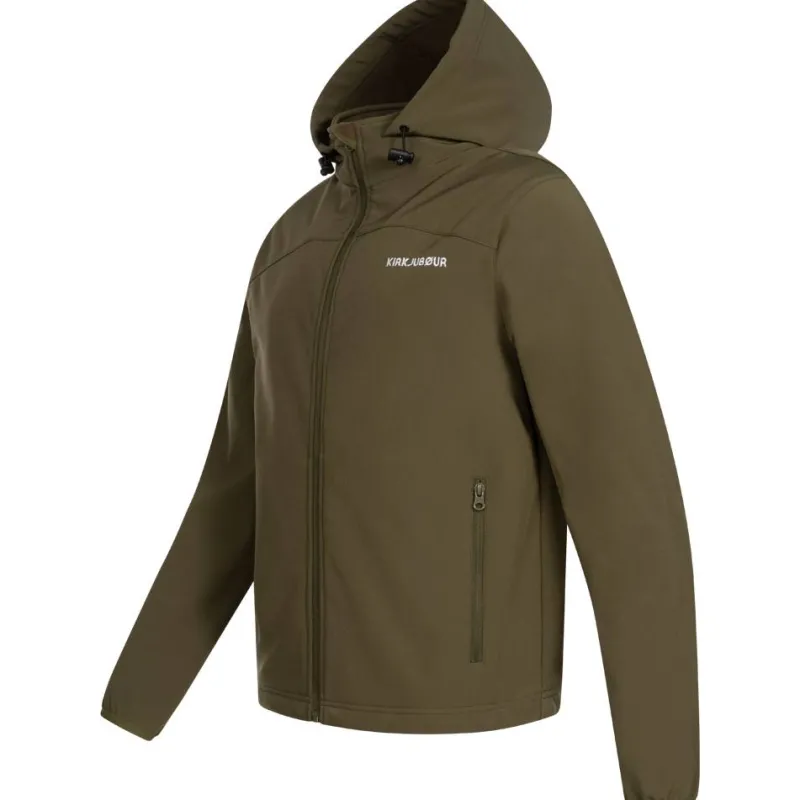 Hombre KIRKJUBØUR Outdoor|Deportes De Invierno^® "Hestur" Hombre Chaqueta SOFTSHELL 10.000 mm columna de agua marrón caqui