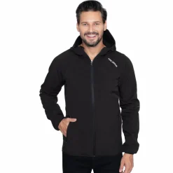 Hombre KIRKJUBØUR Deportes De Invierno|Outdoor^® "Njordr" Hombre Chaqueta SOFTSHELL 10.000 mm columna de agua negro/gris claro