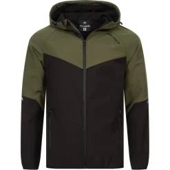 Hombre KIRKJUBØUR Deportes De Invierno|Outdoor^® "Njordr" Hombre Chaqueta SOFTSHELL 10.000 mm columna de agua verde/negro