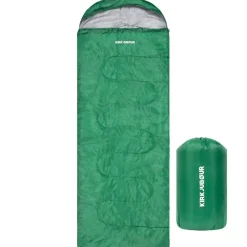 KIRKJUBØUR Outdoor|Camping^® "Søvn" Exterior Saco de dormir 220 x 75 cm 15 °C verde