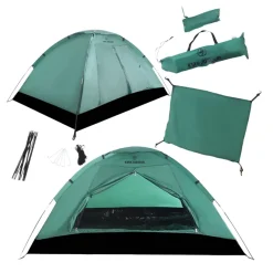 KIRKJUBØUR Outdoor|Camping^® "Vindr" 1 persona acampando Tienda de campaña verde