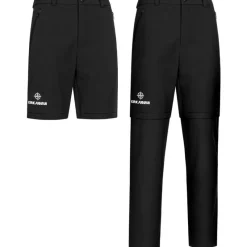 KIRKJUBØUR Outdoor^® Zip-Off Hombre 2 en 1 Pantalón de trekking negro