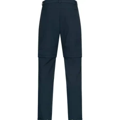 KIRKJUBØUR Outdoor^® Zip-Off Hombre 2 en 1 Pantalón de trekking azul marino