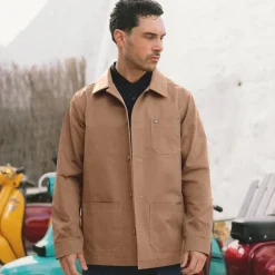 Hombre Lambretta Chaquetas^Bergen Harrington Hombre Chaqueta LAMDS008-TAN