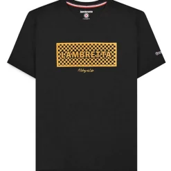 Hombre Lambretta Camisetas^Checker Box Hombre Camiseta SS1002-NEGRO