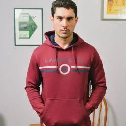 Hombre Lambretta Sudaderas Y Jerséis^Contrast Target Hombre Sudadera con capucha SS1531-BURG