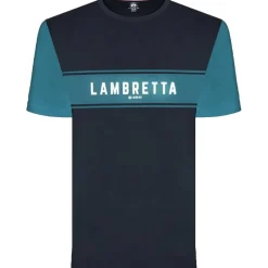Hombre Lambretta Camisetas^Coral Hombre Camiseta SS9819-NVY/BLUCRL