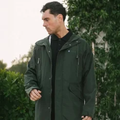 Hombre Lambretta Chaquetas^Heaton Waterproof Hombre Parka Chaqueta LAM14-KHAKI