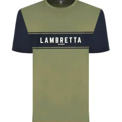 Hombre Lambretta Camisetas^Lichen Hombre Camiseta SS9819-LCNGRN/BLUGRP