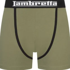 Hombre Lambretta Multipacks|Ropa Interior^Paisley Hombre Calzoncillos bóxer Pack de 3 SS1065-KHAKI/BLK