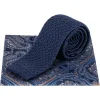 Lambretta Otros Accesorios^Paisley Hombre Corbata de punto y Pañuelo de bolsillo LAMAW2312-NAVY