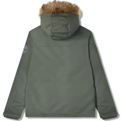Hombre Lambretta Chaquetas^Parka con cuello de piel Hombre Chaquetón SS5024-KHAKI