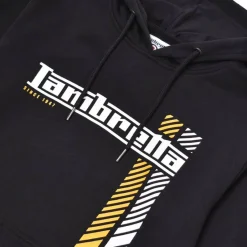 Hombre Lambretta Sudaderas Y Jerséis^Racing Stripe Hombre Sudadera con capucha SS4031-NEGRO