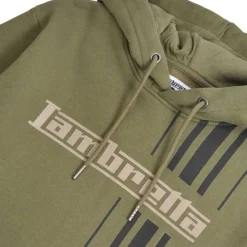 Hombre Lambretta Sudaderas Y Jerséis^Racing Stripe Hombre Sudadera con capucha SS5027-KHAKI