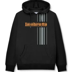 Hombre Lambretta Sudaderas Y Jerséis^Racing Stripe Hombre Sudadera con capucha SS5027-NEGRO