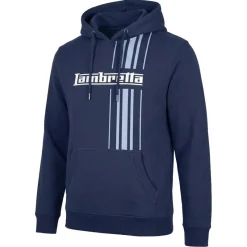 Hombre Lambretta Sudaderas Y Jerséis^Racing Stripe Hombre Sudadera con capucha SS5027-AZUL MARINO