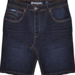 Hombre Lambretta Pantalones Cortos^Stafford Hombre Pantalones vaqueros cortos LAM7625-NVY