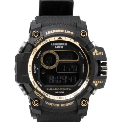 LEANDRO LIDO Ciclismo|Running^"Genua" Unisex Reloj deportivo oro negro