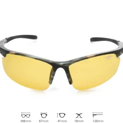 LEANDRO LIDO Ciclismo|Outdoor^Power Gafas de sol deportivas camuflaje/amarillo