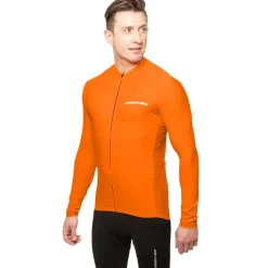 LEANDRO LIDO Ciclismo^"Procida" Hombre Maillot de ciclismo de manga larga naranja