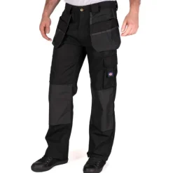 Hombre Lee Cooper Equipo De Trabajo|Vestuario Laboral^Funda Pocket Workwear Hombre Pantalón de trabajo negro LCPNT216-BLK