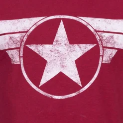 Hombre Lizenz Héroes De La Infancia|Camisetas^Logotipo del Capitán América MARVEL Hombre Camiseta FAMTS956ACR
