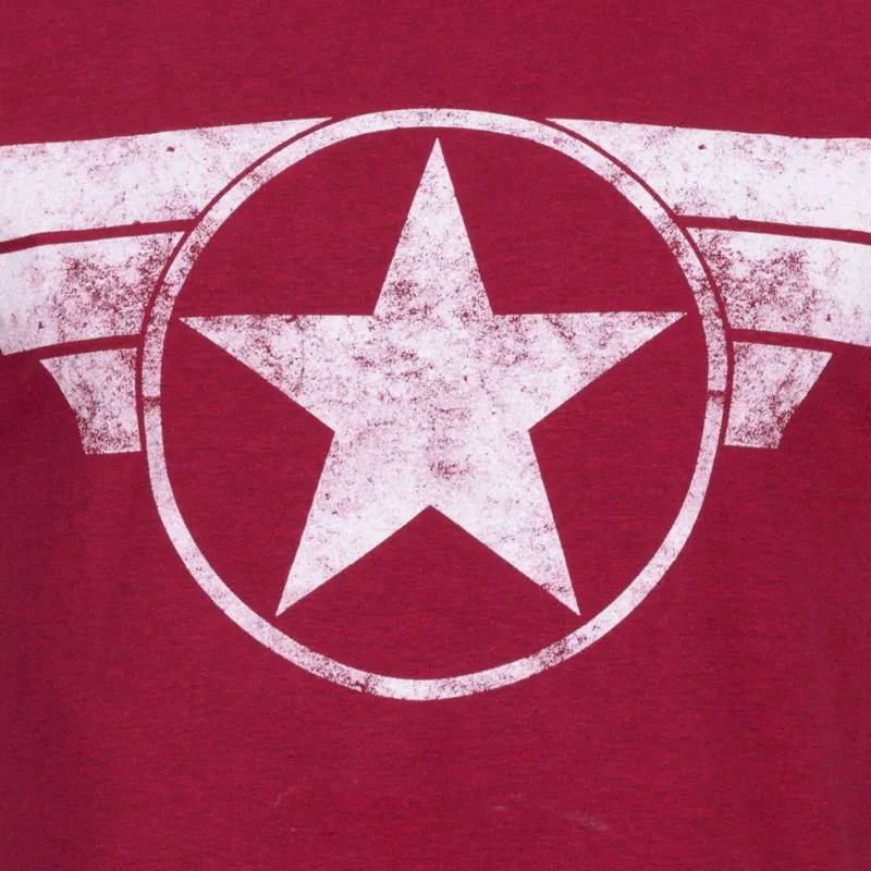 Hombre Lizenz Héroes De La Infancia|Camisetas^Logotipo del Capitán América MARVEL Hombre Camiseta FAMTS956ACR