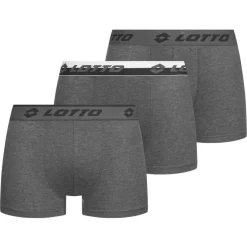 Hombre Lotto Multipacks|Ropa Interior^Retro Hombre Calzoncillos bóxer Pack de 3 gris MBXX1002NET-GREY