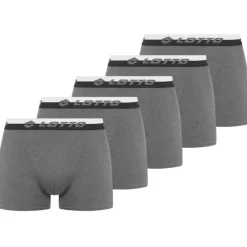 Hombre Lotto Ropa Interior^Retro Hombre Calzoncillos bóxer Pack de 5 antracita MBXY10001REW-ANTRA