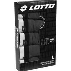 Hombre Lotto Ropa Interior^Retro Hombre Calzoncillos bóxer Pack de 5 antracita MBXY10001REW-ANTRA