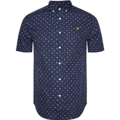 Hombre Lyle and Scott Camisas Y Polos^Lyle y Scott Flag Print Hombre Camisa de manga corta SW1302V-W154