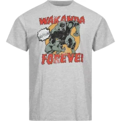 Hombre Lizenz Héroes De La Infancia|Camisetas^Maravilla Black Panther Wakanda Forever Hombre Camiseta FBMTS717SPO