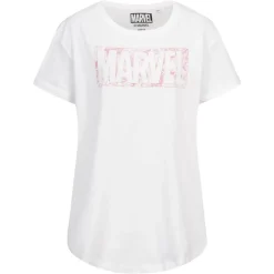 Mujer Lizenz Camisetas^Maravilla Comic Logo Mujer Camiseta FBLTS405WHT