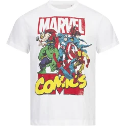Hombre Lizenz Camisetas^Maravilla Comics Call Out Hombre Camiseta FBMTS364WHT