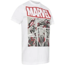 Hombre Lizenz Héroes De La Infancia|Camisetas^MARAVILLA Heroes Comics Hombre Camiseta FBMTS301WHT
